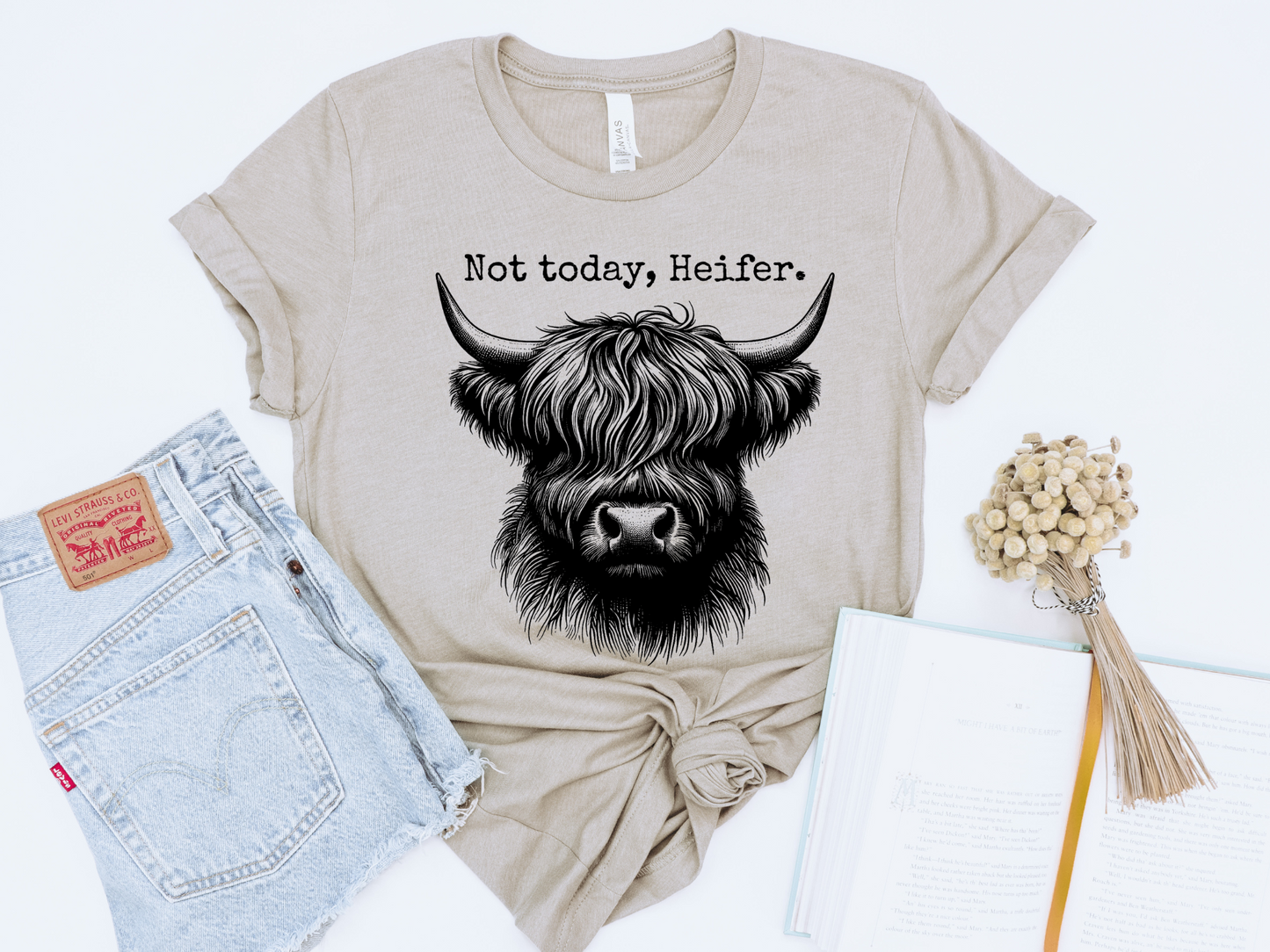NOT TODAY, HEIFER. GRAPHIC TEE