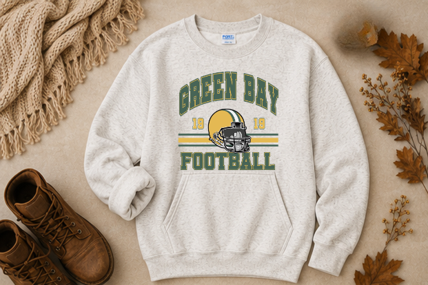GREEN BAY FOOTBALL POCKET CREWNECK SWEATSHIRT