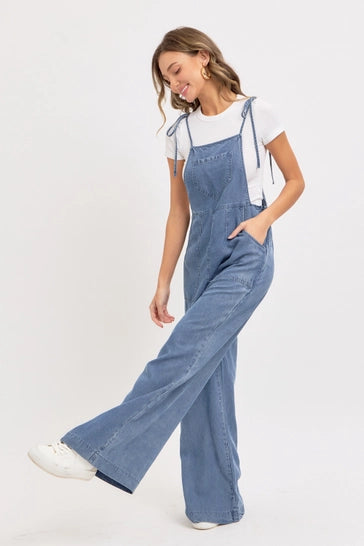 RELAXED WIDE LEG OVERALL JUMPSUIT