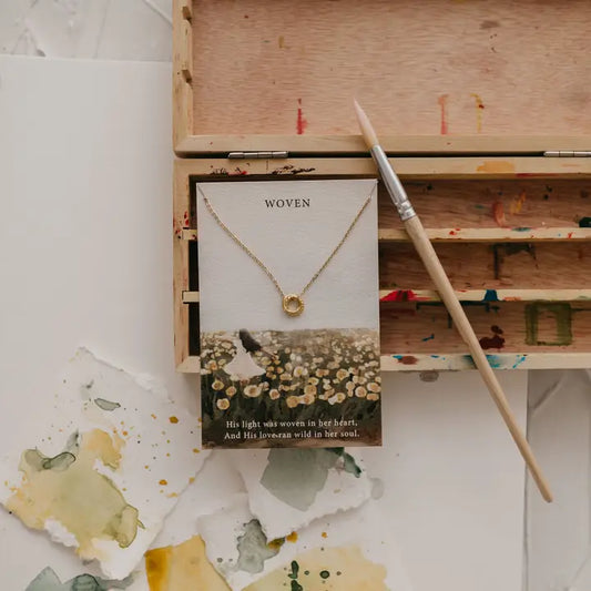 WOVEN GOLD PLATED NECKLACE