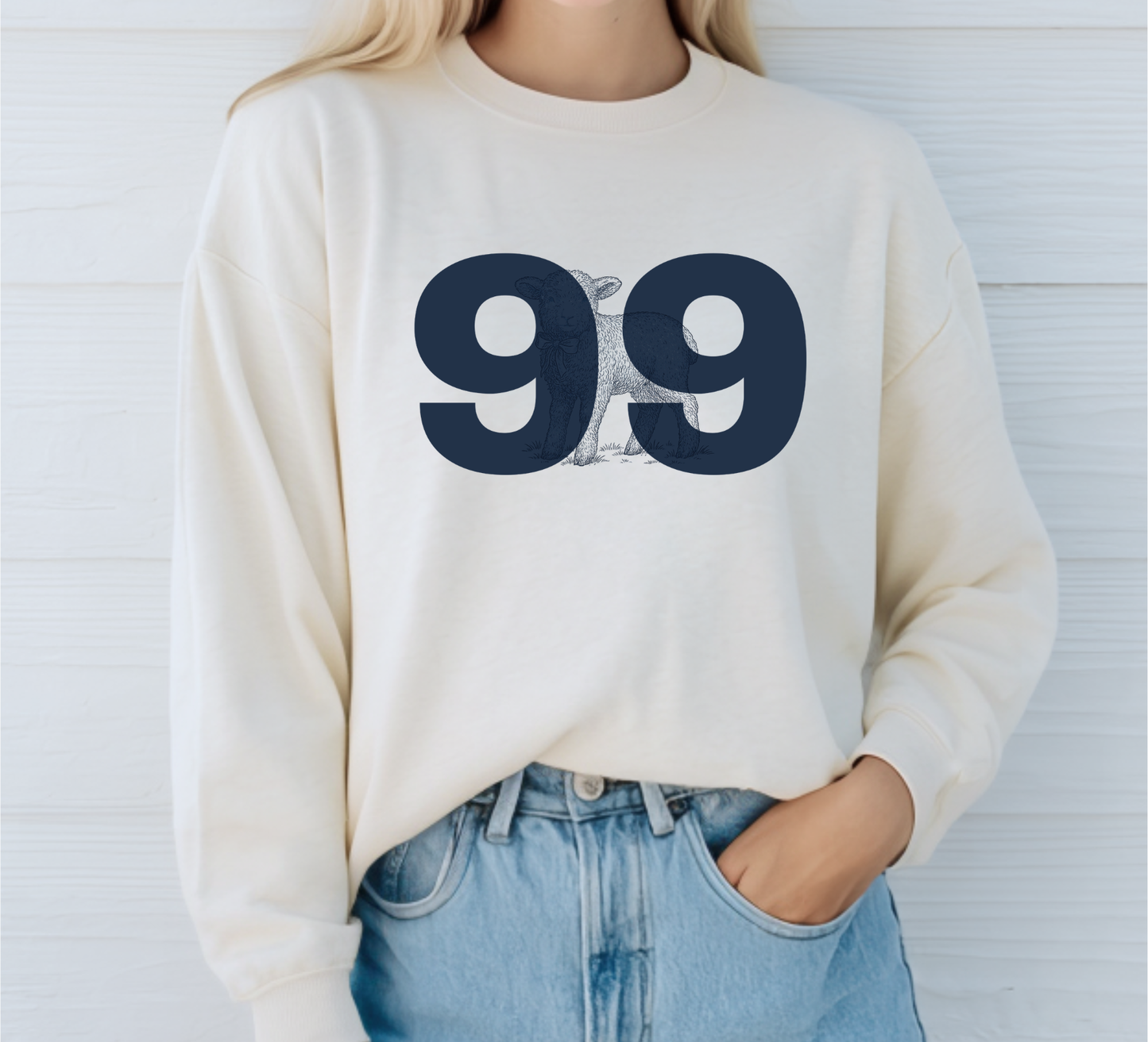 LEAVES THE 99 FRONT + BACK CREW NECK SWEATSHIRT