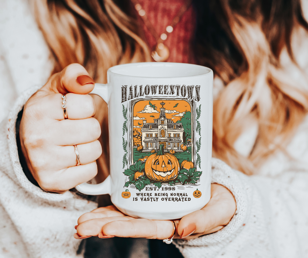 Halloween town vintage inspired coffee mug