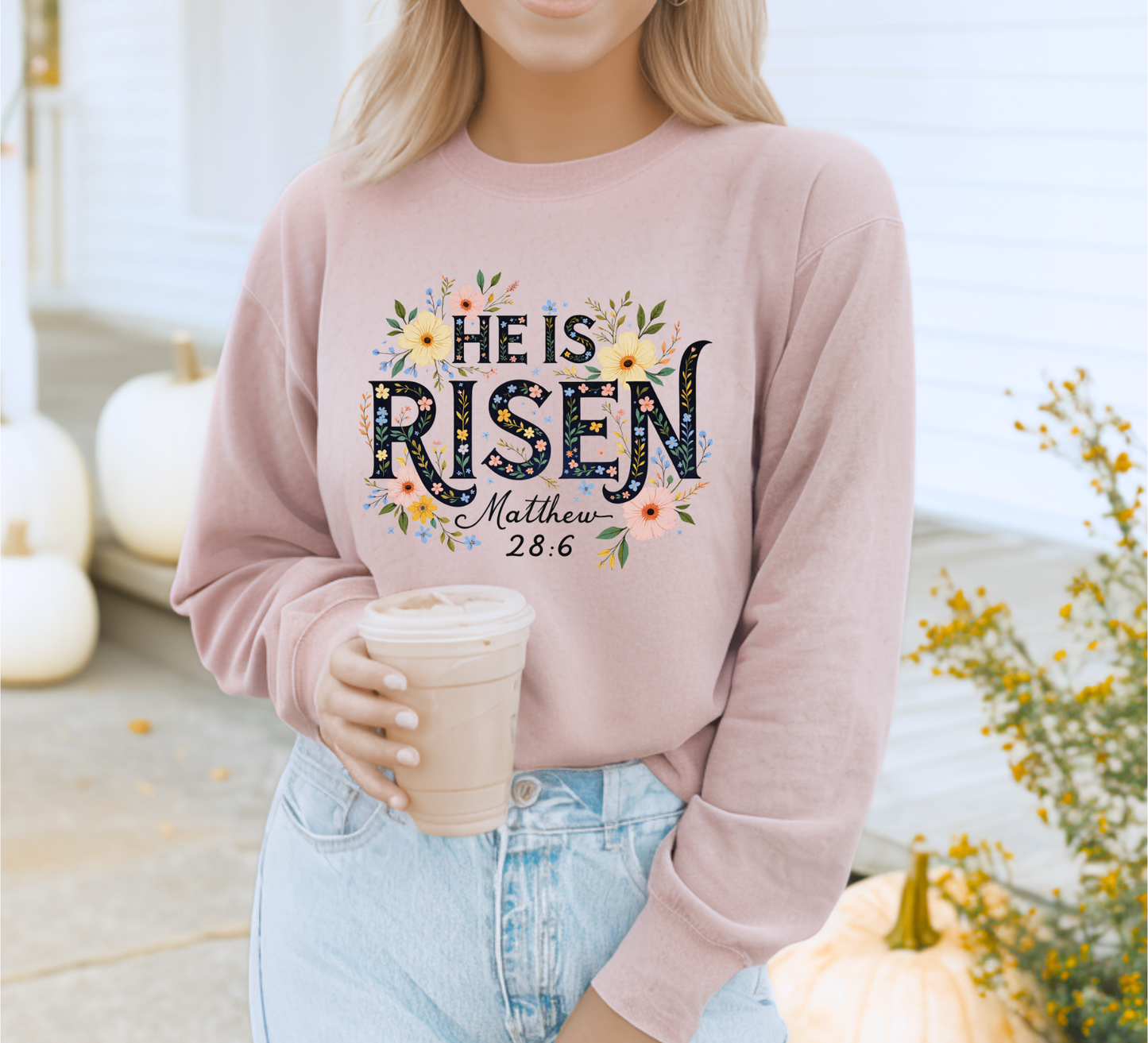 HE IS RISEN EASTER CREWNECK SWEATSHIRT