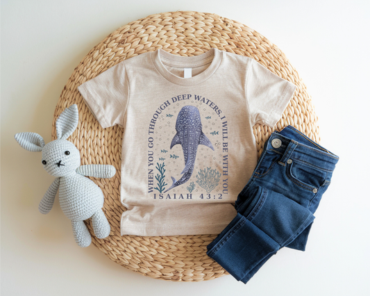 YOUTH ISAIAH 43:2 WHALE GRAPHIC TEE