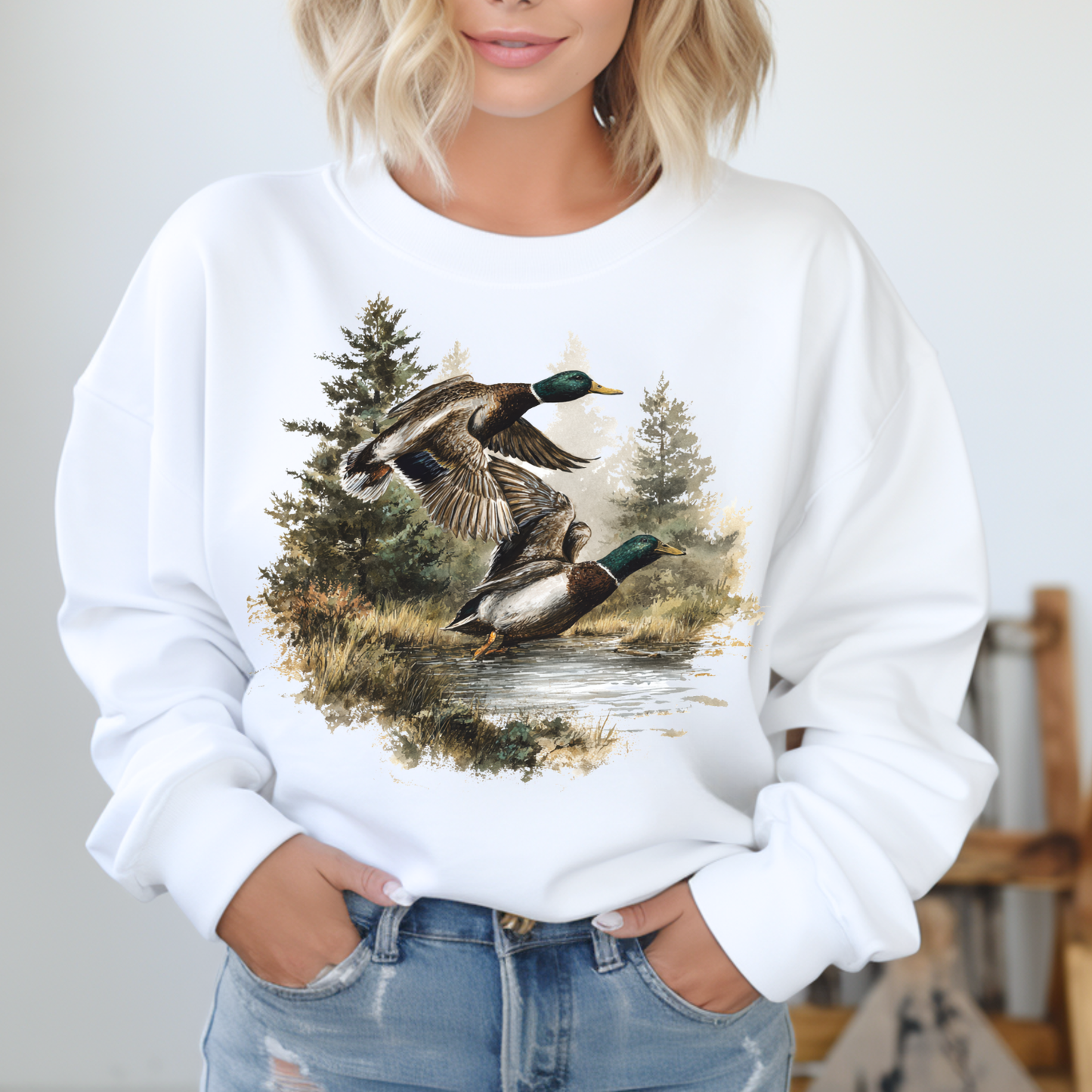 VINTAGE MALLARD DUCK CREWNECK SWEATSHIRT