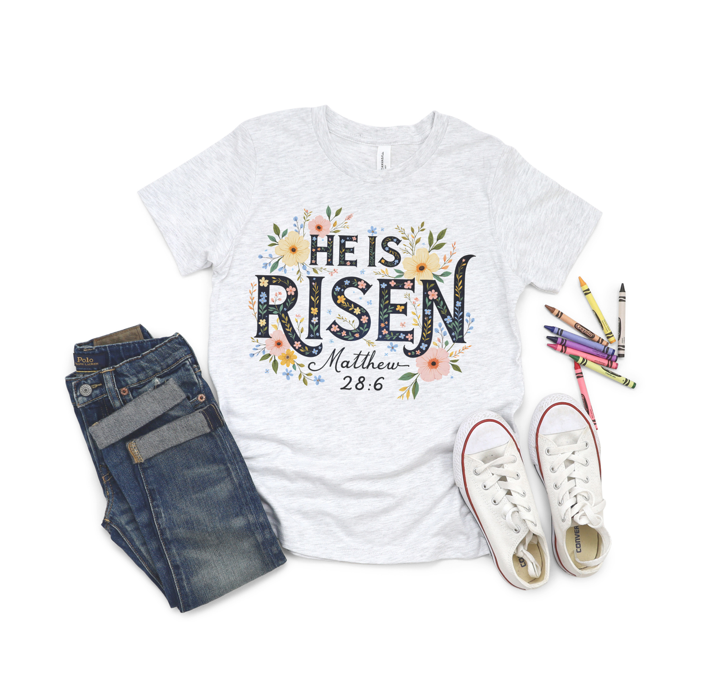 YOUTH HE IS RISEN EASTER GRAPHIC TEE