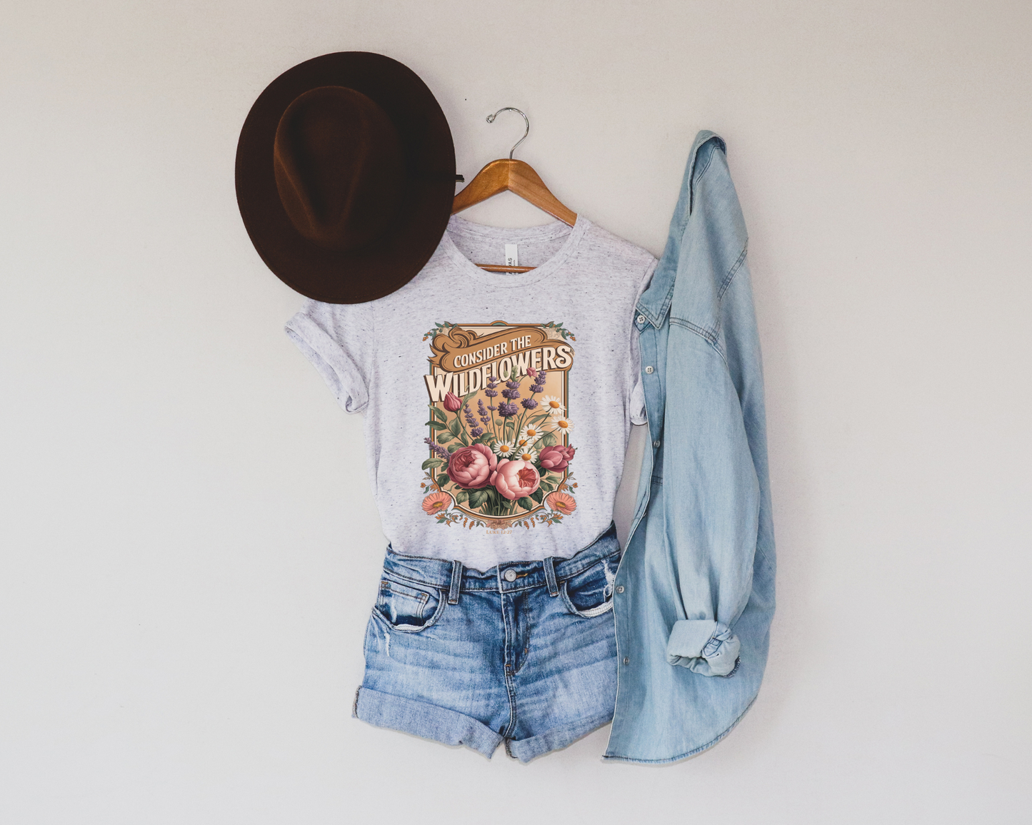 CONSIDER THE WILDFLOWERS LUKE 12:27 GRAPHIC TEE
