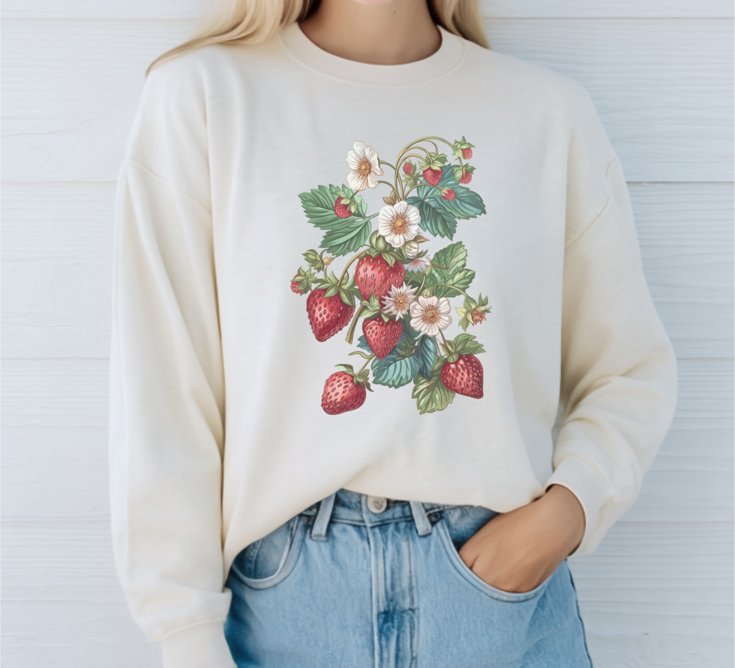 VINTAGE STRAWBERRY CREWNECK SWEATSHIRT