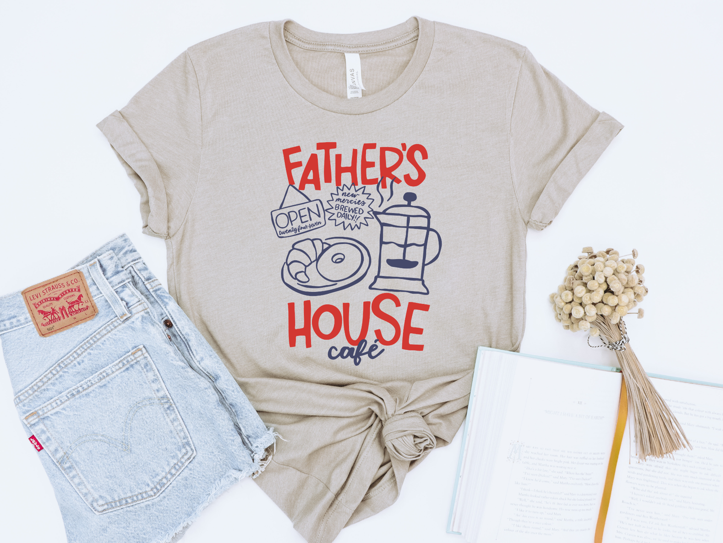 FATHER'S HOUSE RETRO COFFEE GRAPHIC TEE