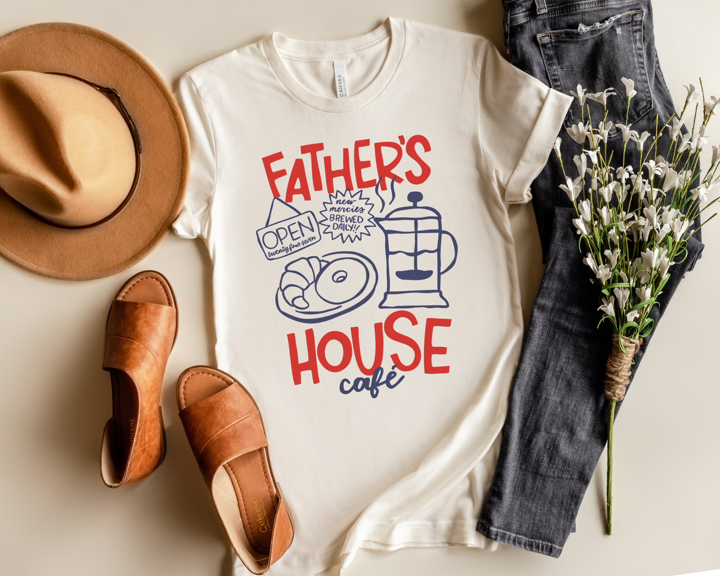 FATHER'S HOUSE RETRO COFFEE GRAPHIC TEE