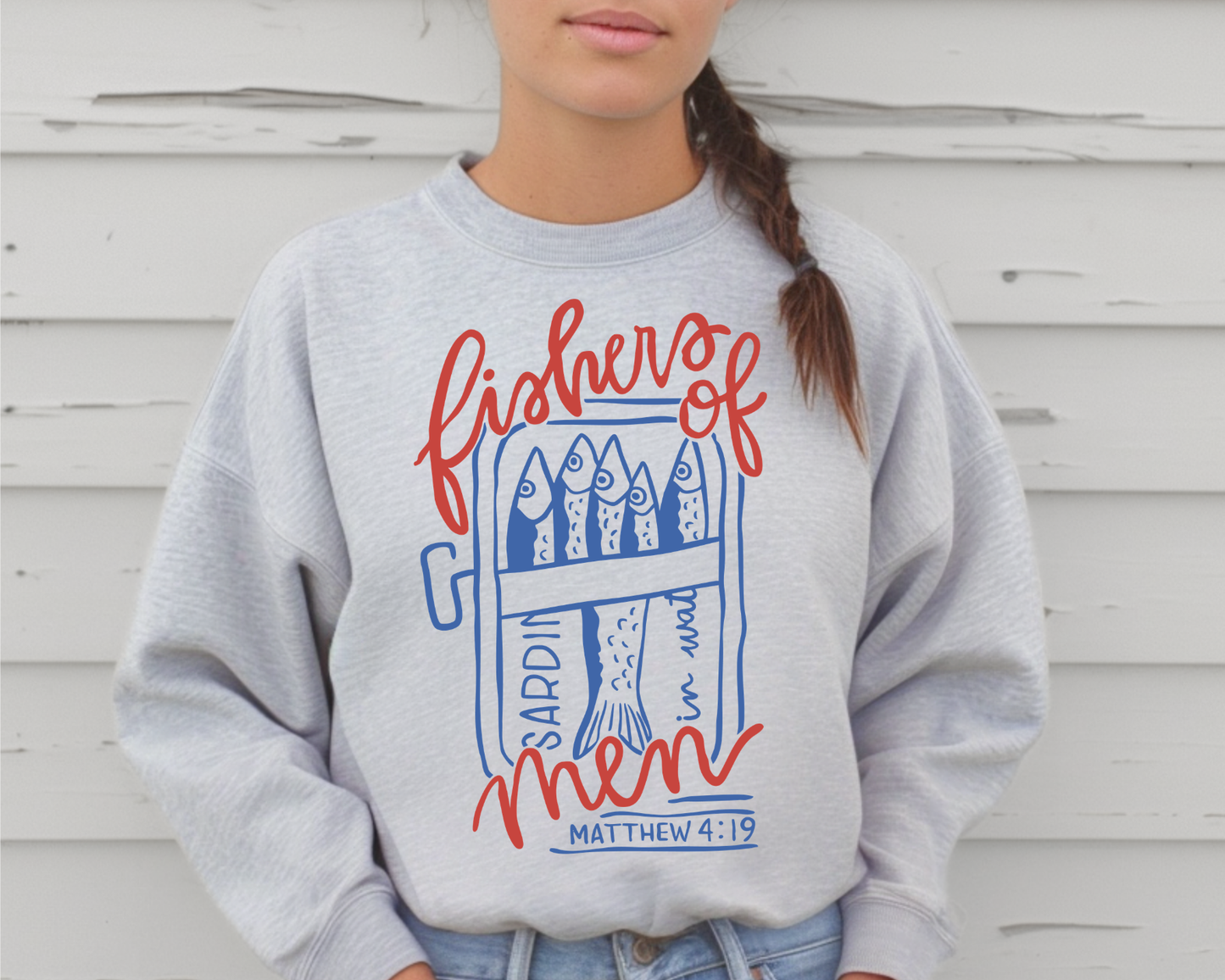 FISHERS OF MEN MATTHEW 4:19 CREWNECK SWEATSHIRT