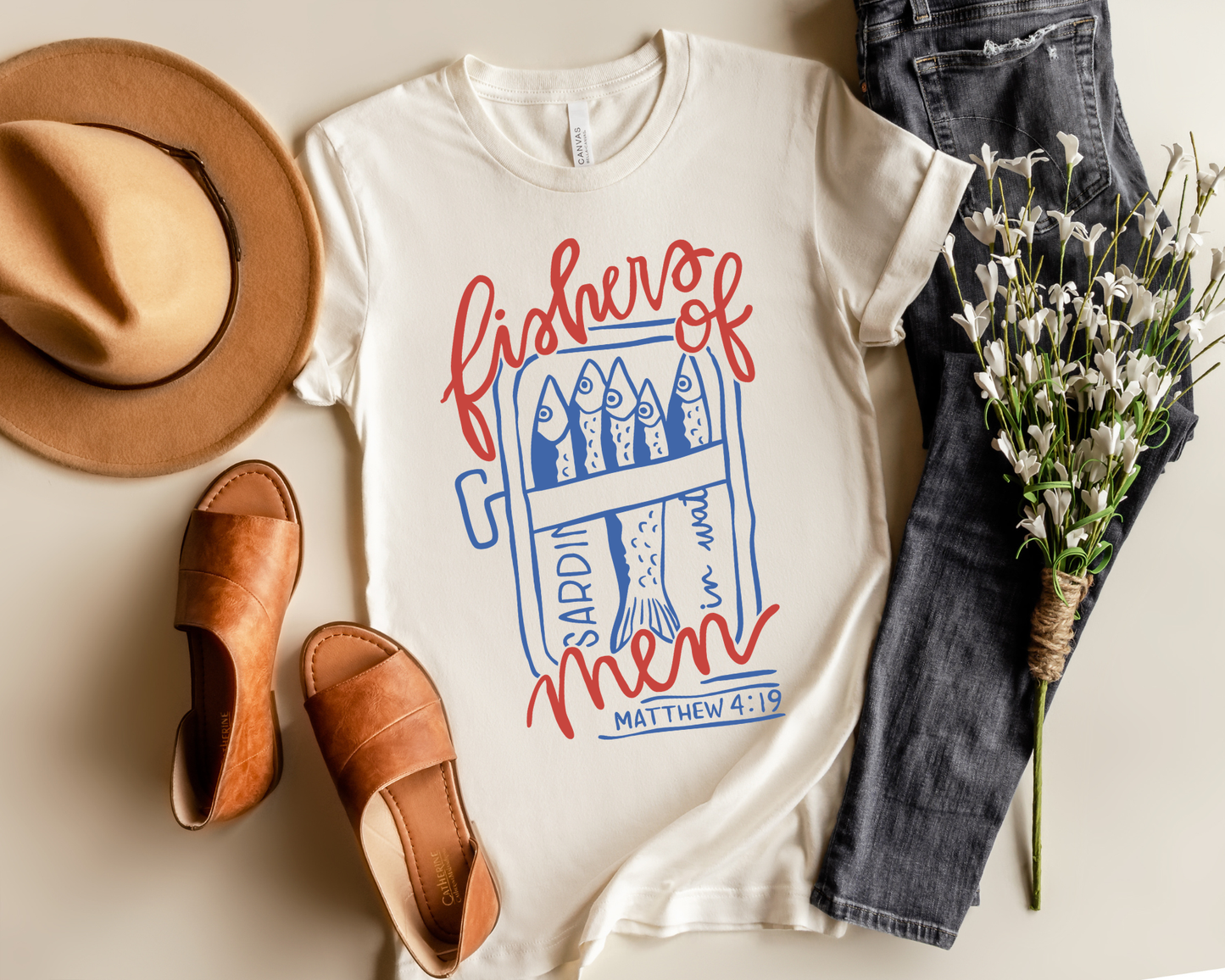 FISHERS OF MEN MATTHEW 4:19 ADULT GRAPHIC TEE