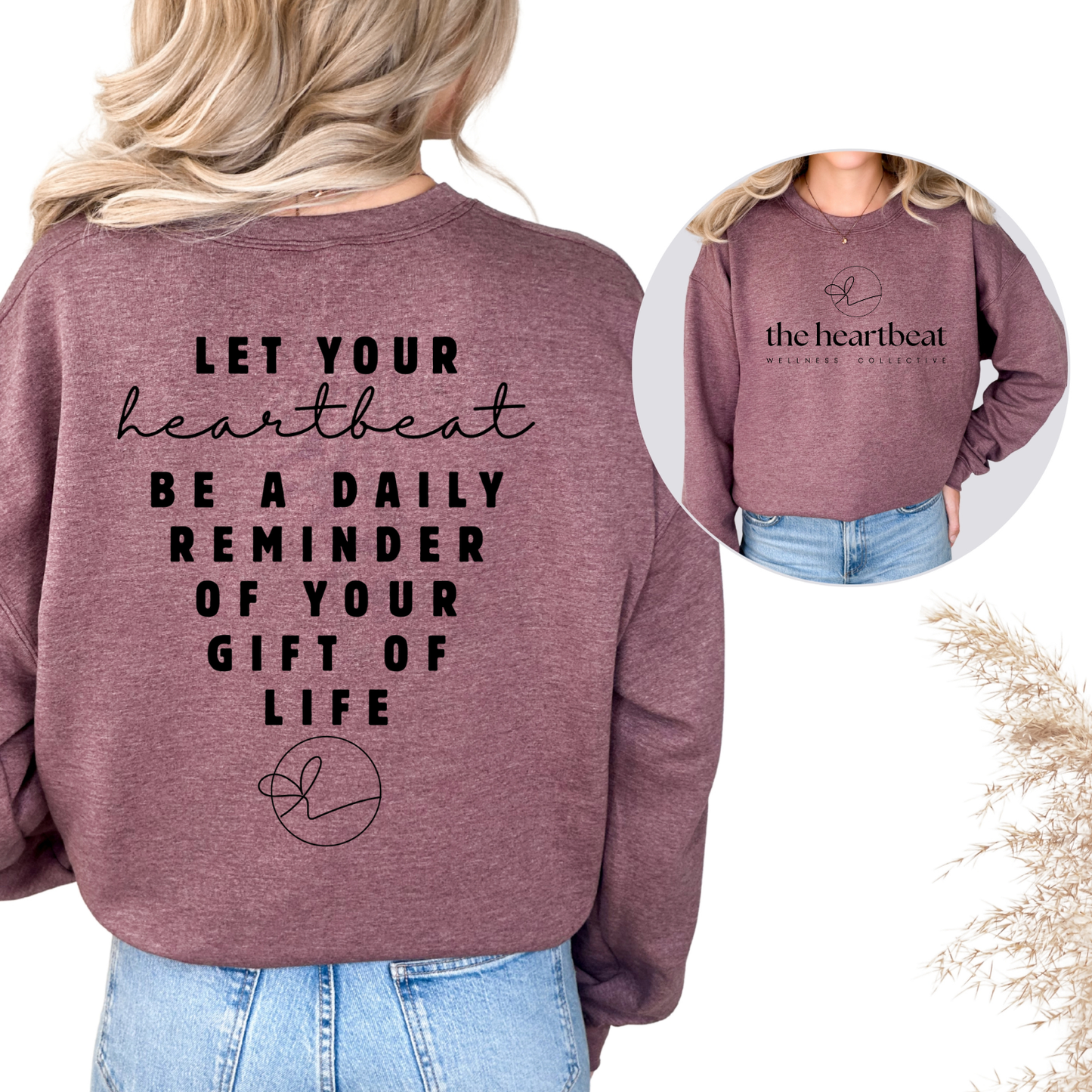 HEARTBEAT WELLNESS CREWNECK SWEATSHIRT
