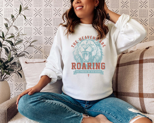 THE HEAVENS ARE ROARING CREWNECK SWEATSHIRT