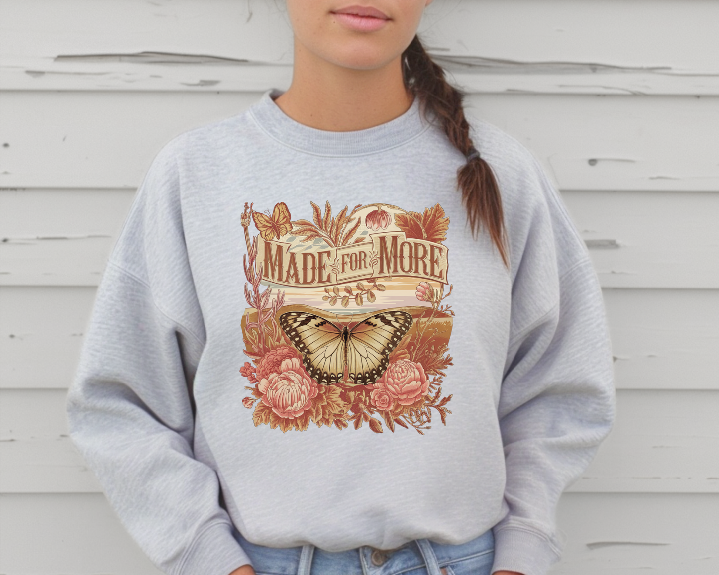 MADE FOR MORE VINTAGE INSPIRED CREWNECK SWEATSHIRT