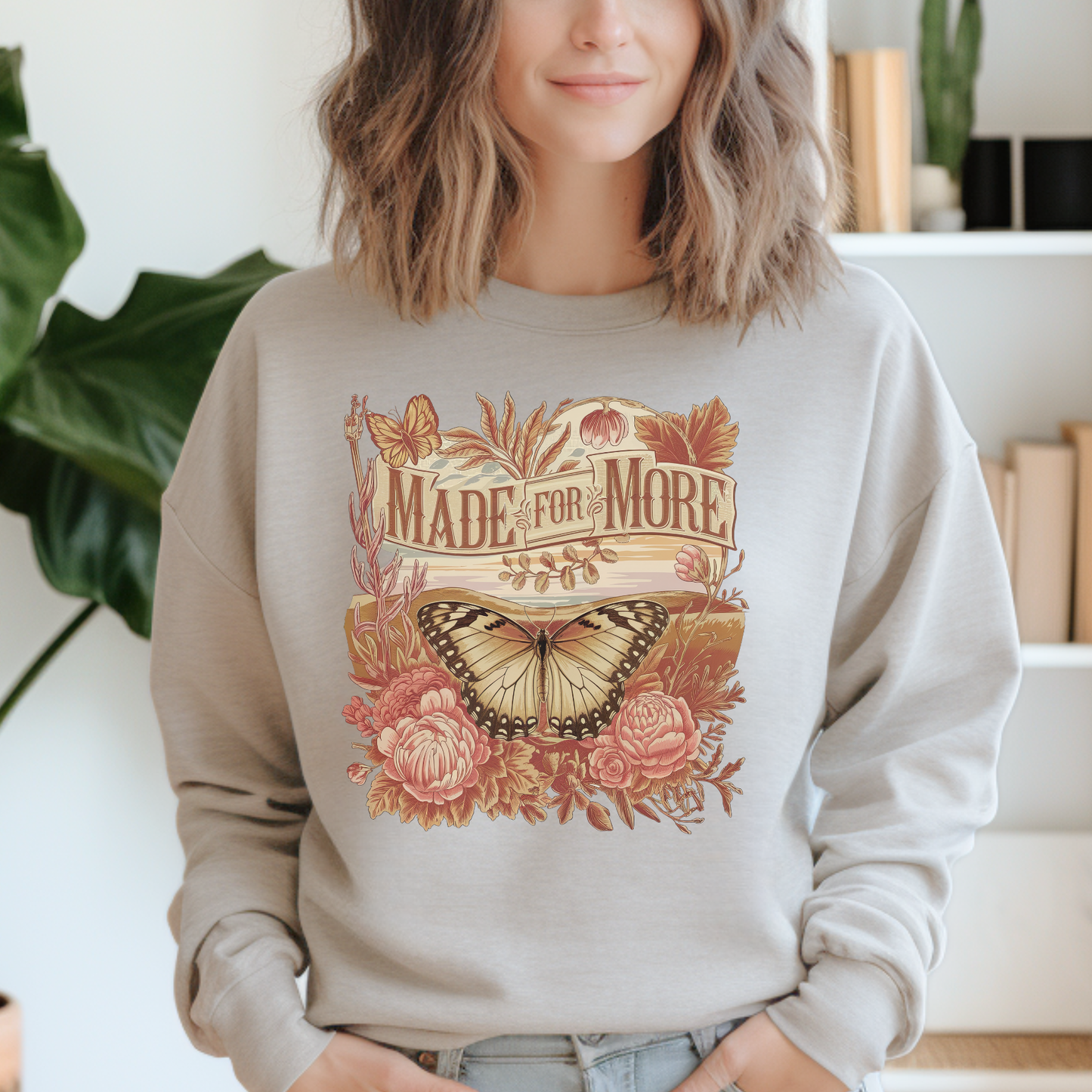 MADE FOR MORE VINTAGE INSPIRED CREWNECK SWEATSHIRT