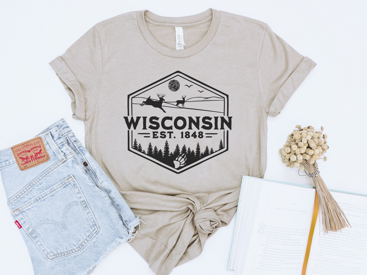 RETRO WISCONSIN BADGE GRAPHIC TEE
